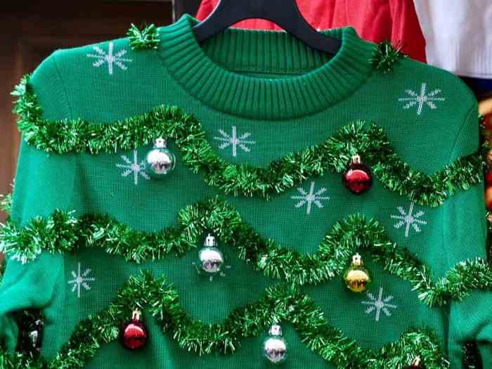 Christmas ugly sweater diy ideas easy sweaters make contest matching wine bottle win athomeinlove